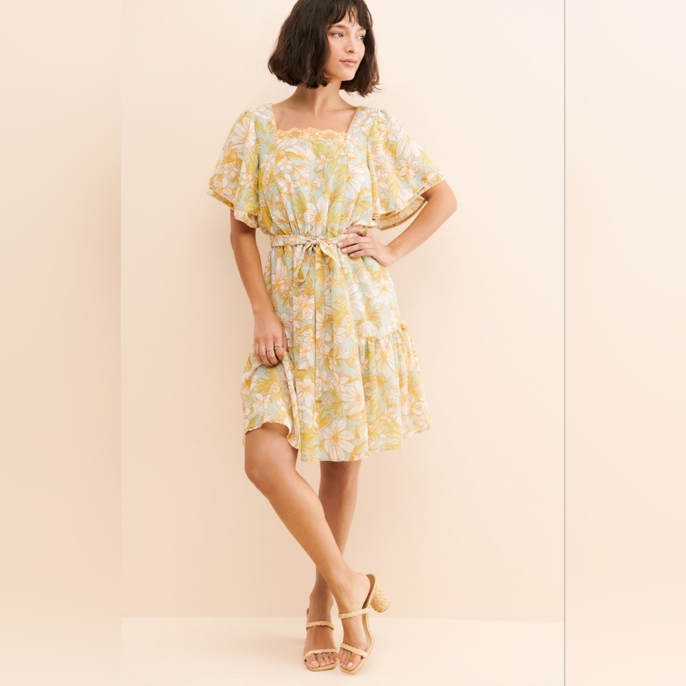Free People x Rachel Parcell Chiffon Floral Dress - Picture 1 of 12